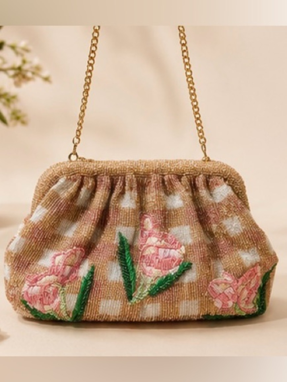 Anthropologie
Beaded Wildflower Clutch